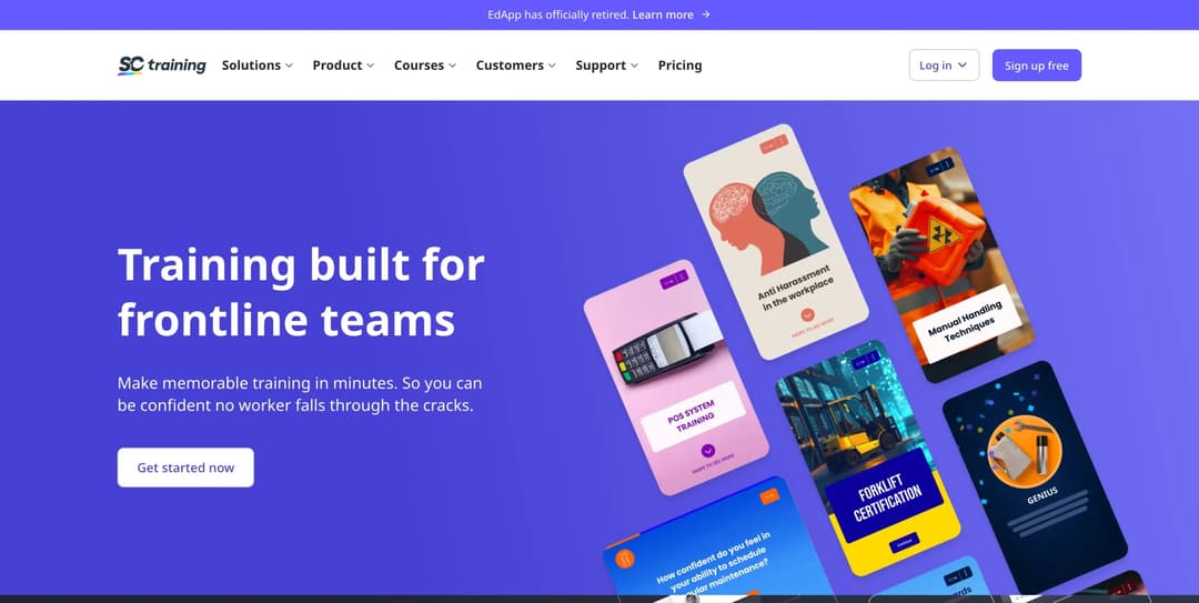 SC Training mobile-first microlearning LMS for frontline call center teams
