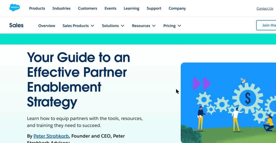 Salesforce's What is Partner Enablement guide, presented as partner relationship management content