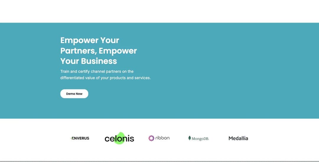 Thought Industries partner enablement page for training and certifying channel partners