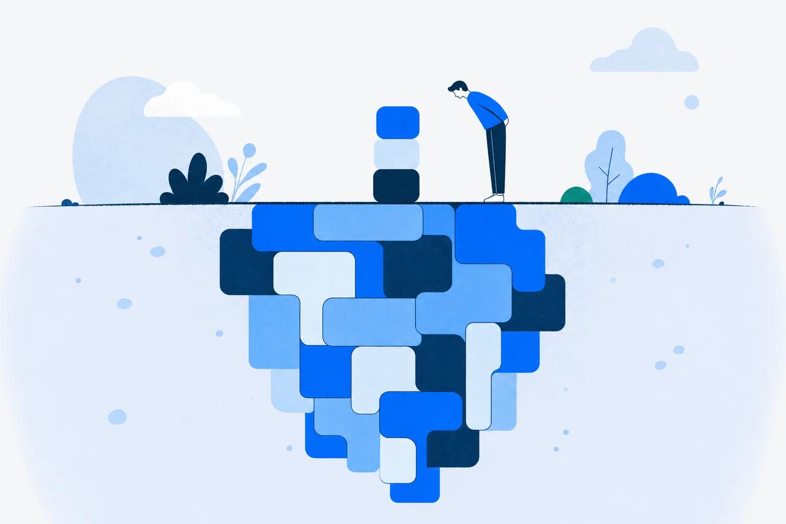 Small block stack above ground with a far larger buried mass below, the hidden scope of building your own LMS