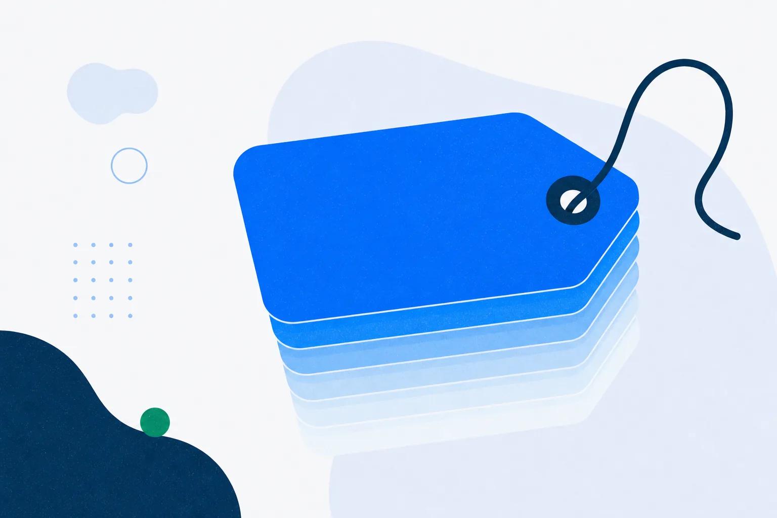 A price tag split into stacked layers, the visible LMS licence fee above the hidden costs below