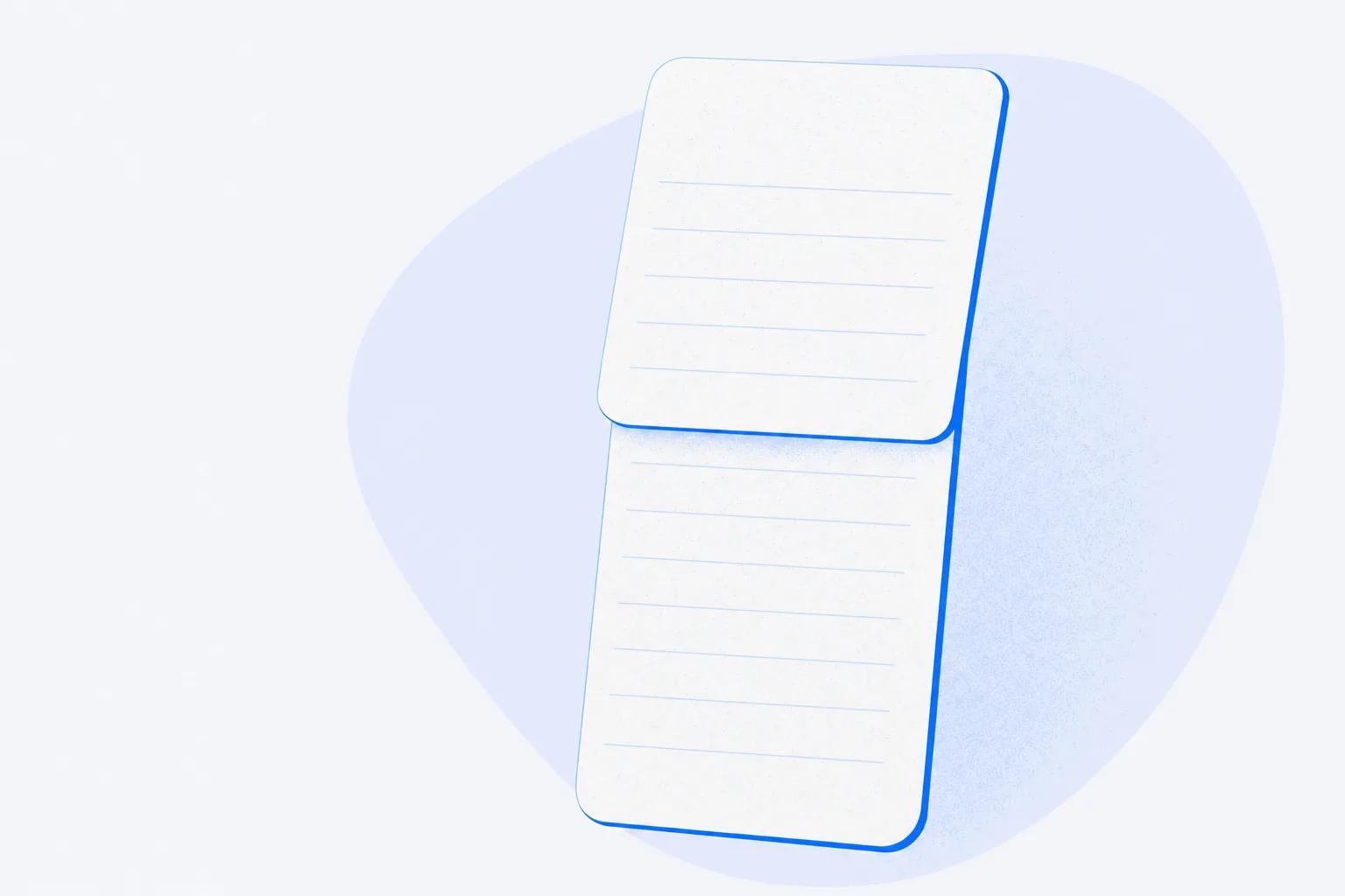Two stacked receipts, the lower running longer than the top one, standing for a plan fee plus a per-user fee