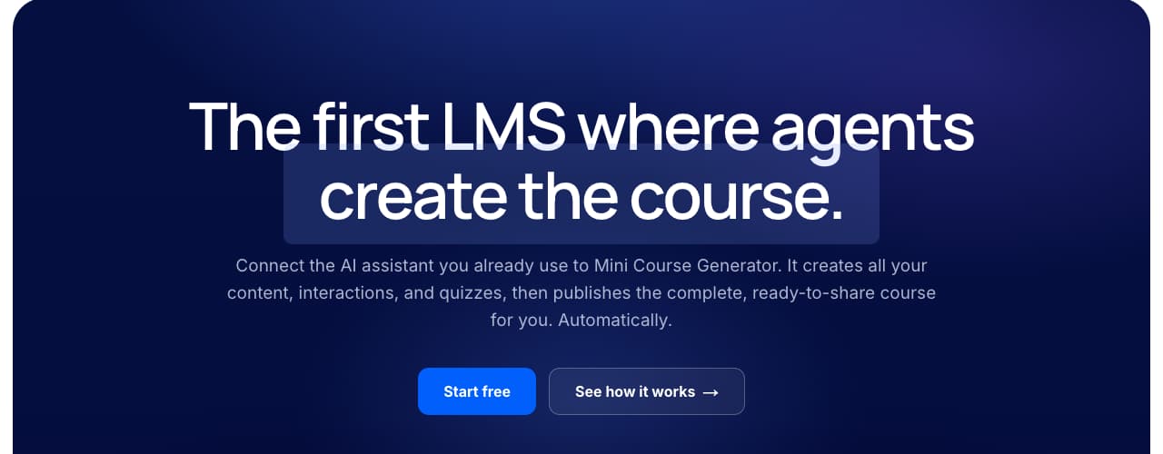 El LMS Agéntico: el primer LMS donde los agentes crean el curso