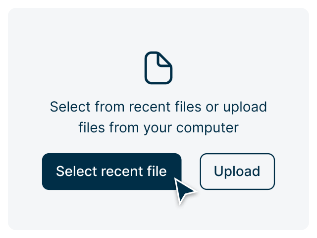 Upload a PDF document to Mini Course Generator.