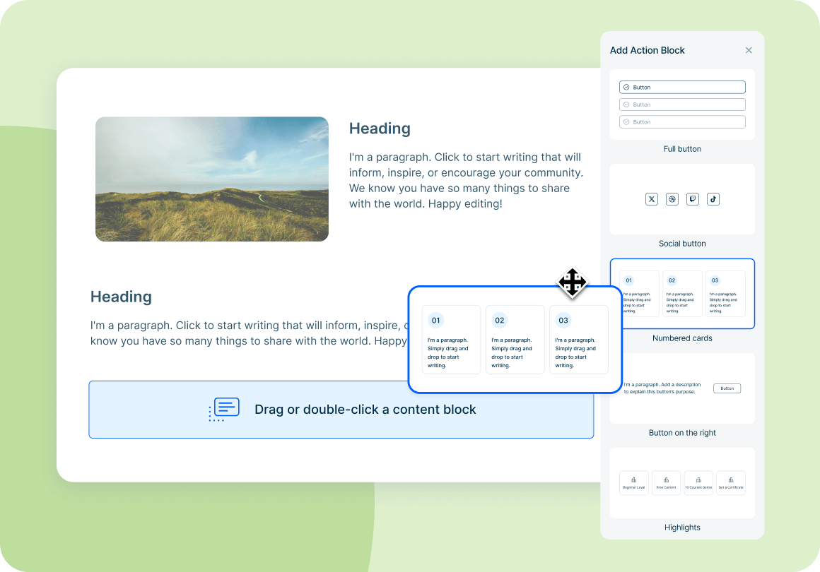 Lección de microaprendizaje interactivo con cuestionarios y evaluaciones para el onboarding de nuevos empleados
