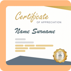 Un certificado de agradecimiento generado para un alumno.