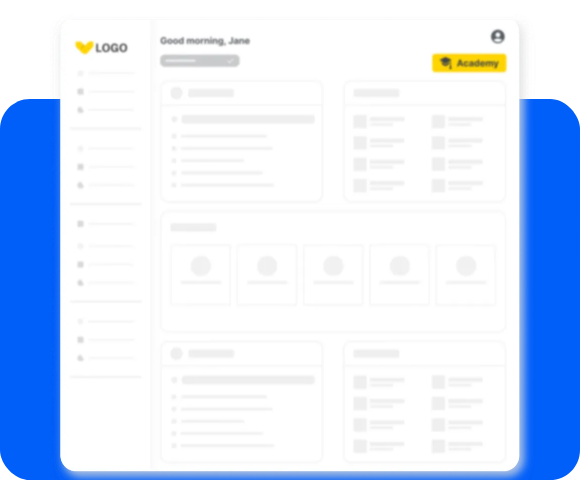 Mini-courses embedded natively inside a product interface