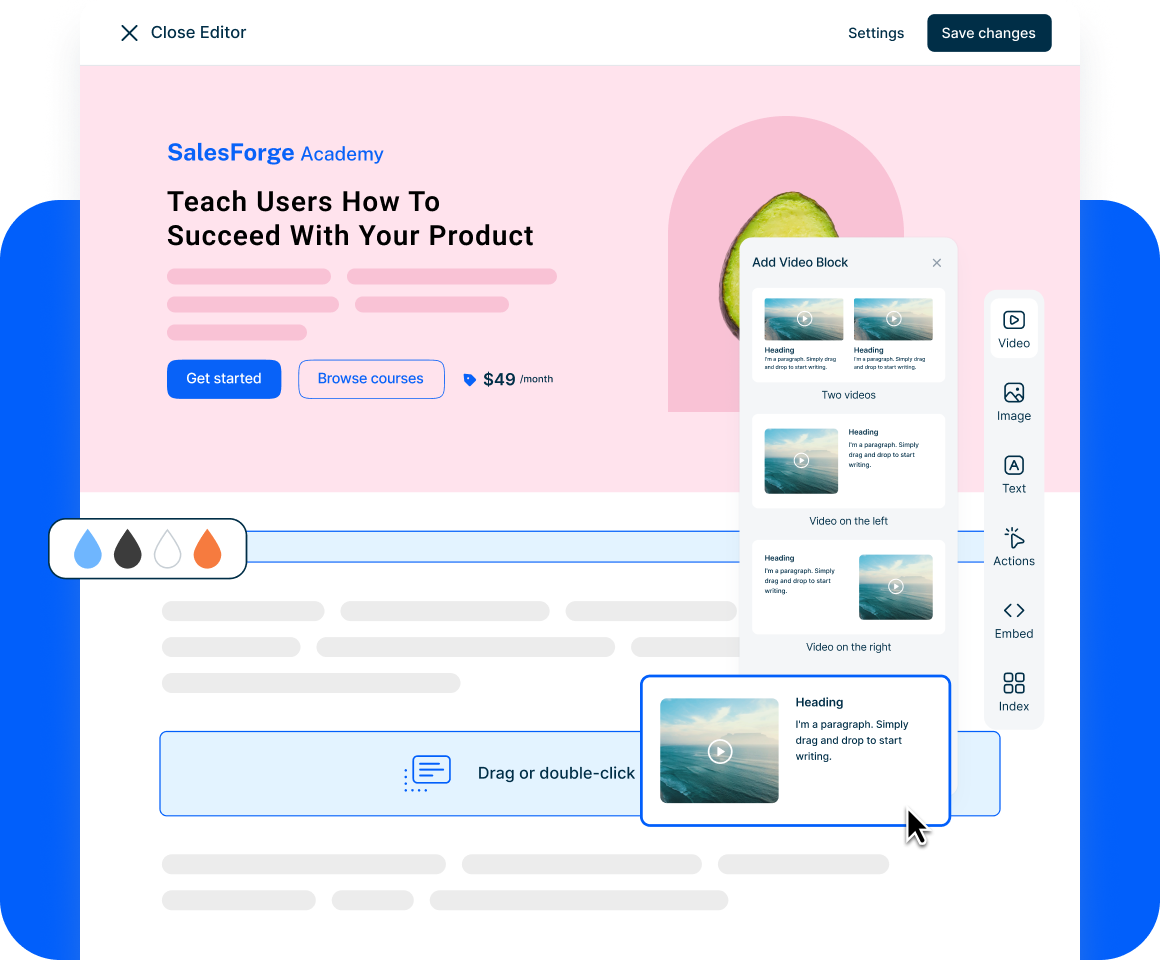 course landing page builder promo image