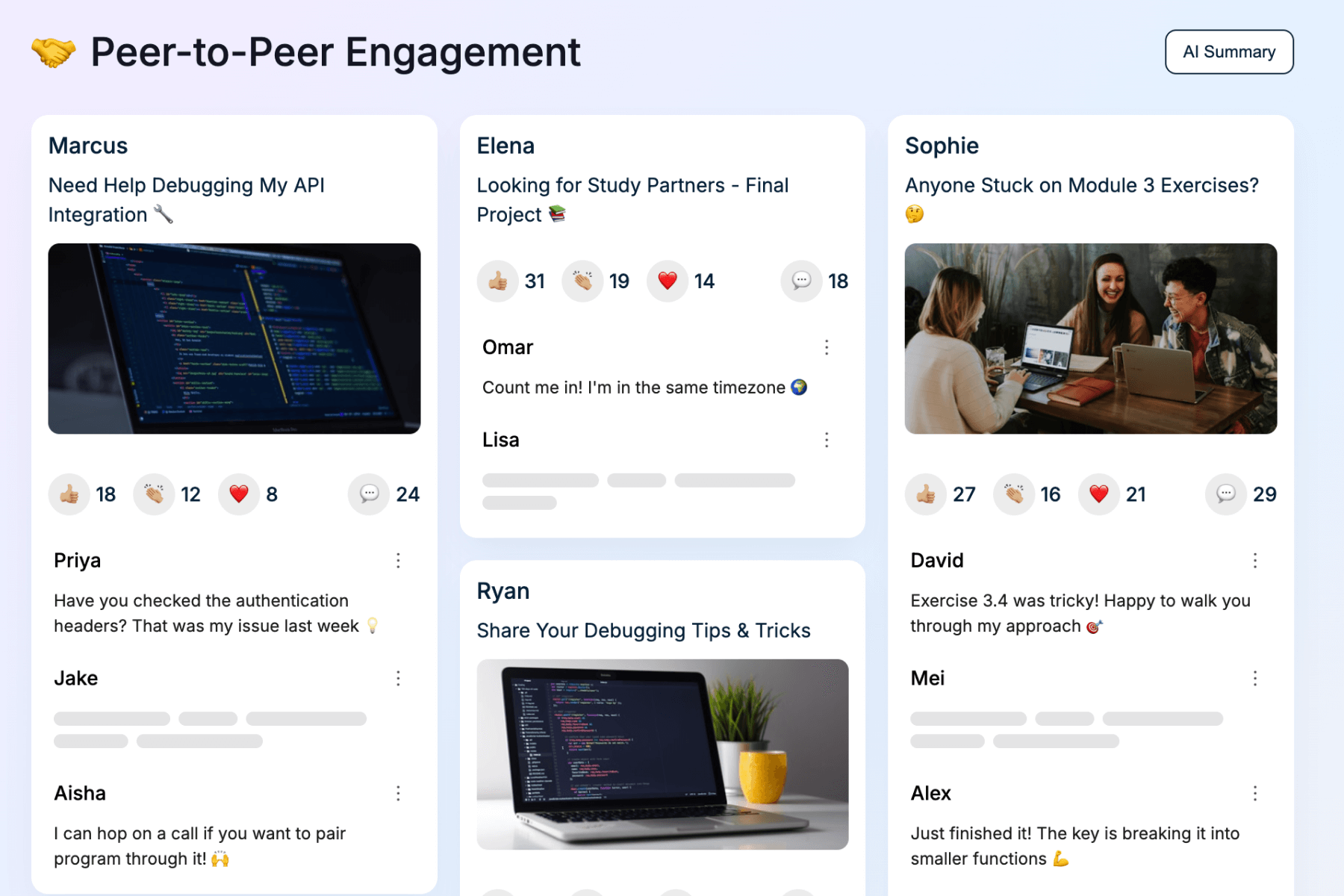 Peer-to-Peer Engagement
